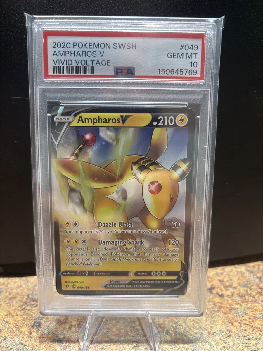 ampharos v pokemon card value Ampharos V 049/185 - Vivid Voltage NM Ultra Rare Pokemon Card