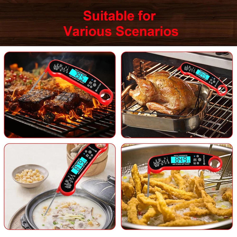 Meat Thermometer Digital for Grilling and Cooking Waterproof Instant Read Food T