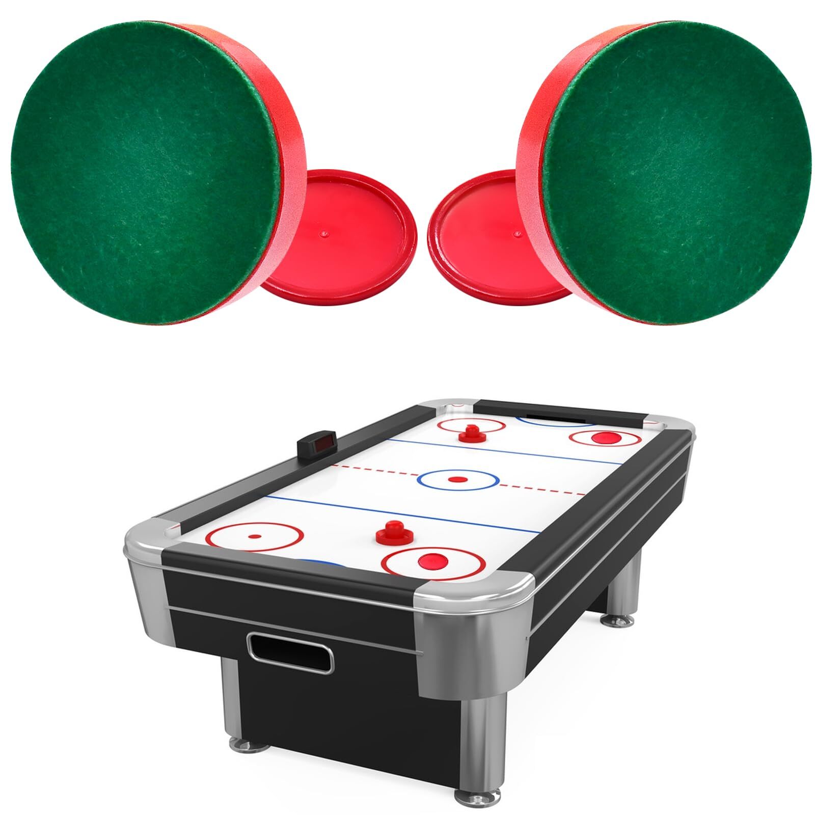 1 Set Mini Air Hockey Pushers and Air Hockey Pucks Great Goal Handles Pushers...