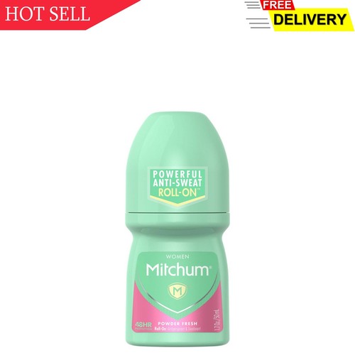 Mitchum Women Roll-On Antiperspirant Deodorant, Powder Fresh, 1.7oz.