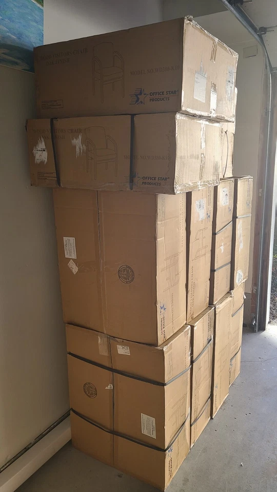 12 Oak Wood Chairs, Lumbar Supprt - Image 4 of 4