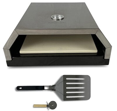 Outdoor Grill Pizza Oven or Stove Stone Stainless Steel Hungry Chef