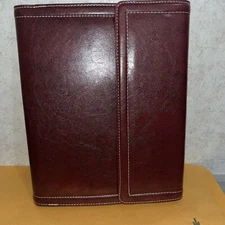 Samsonite Leather Burgundy PlannerFolio Cover Notepad