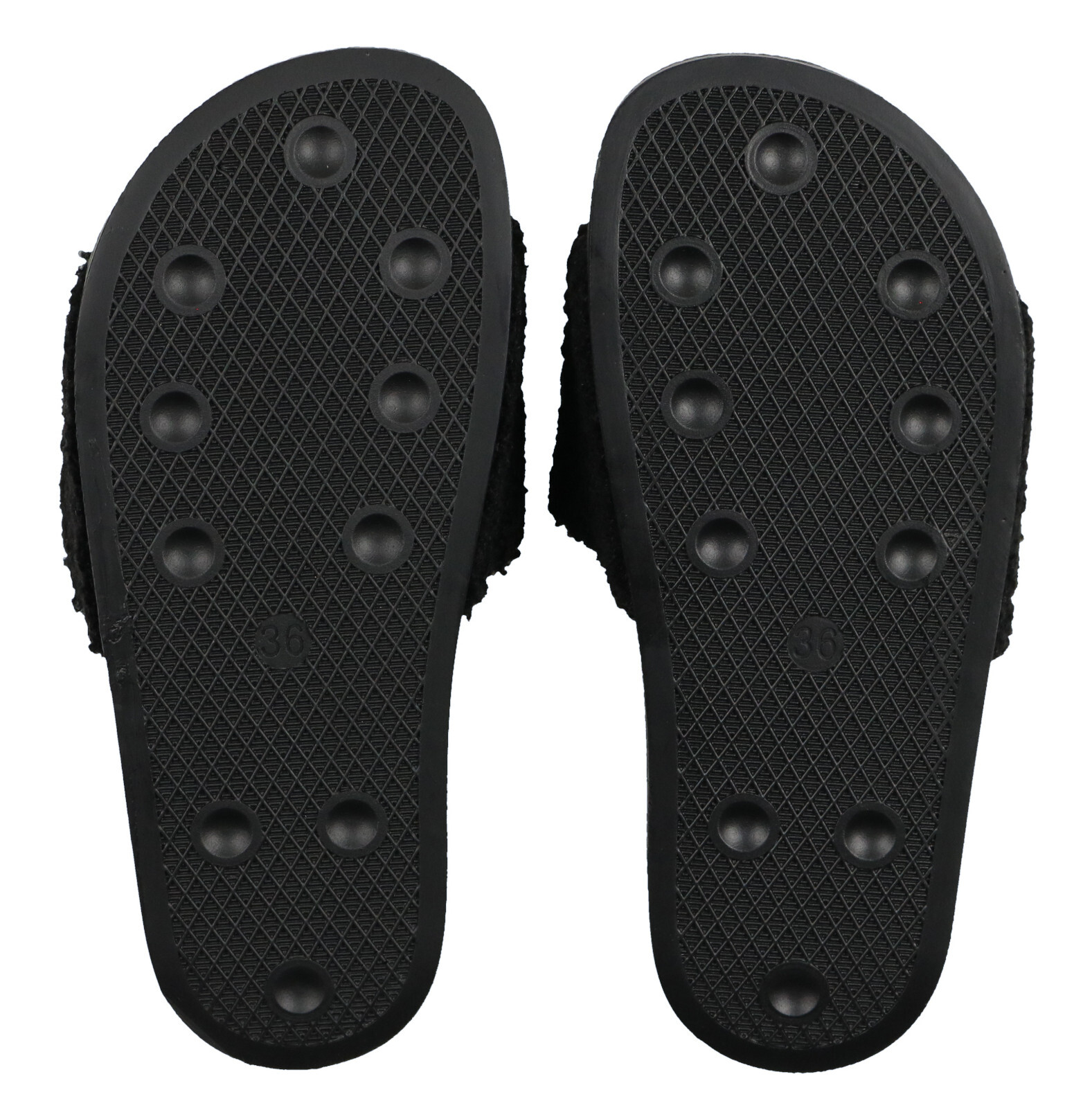 PANTOFOLA D’ORO Sandali CHINATOWN MARKET giovani Sherpa Ball Happy Face Slide taglia 5Y neri gialli