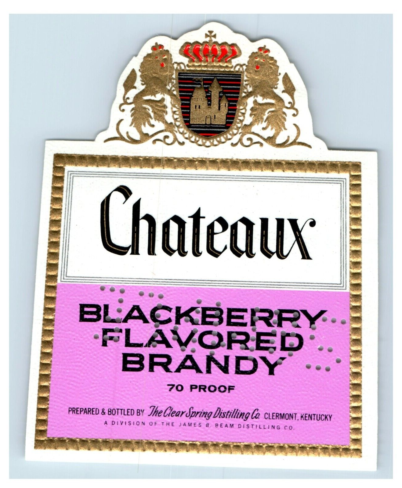 1970's-80's Chateaux Chateaux Blackberry Kentucky Brandy Label  Original S53E | eBay