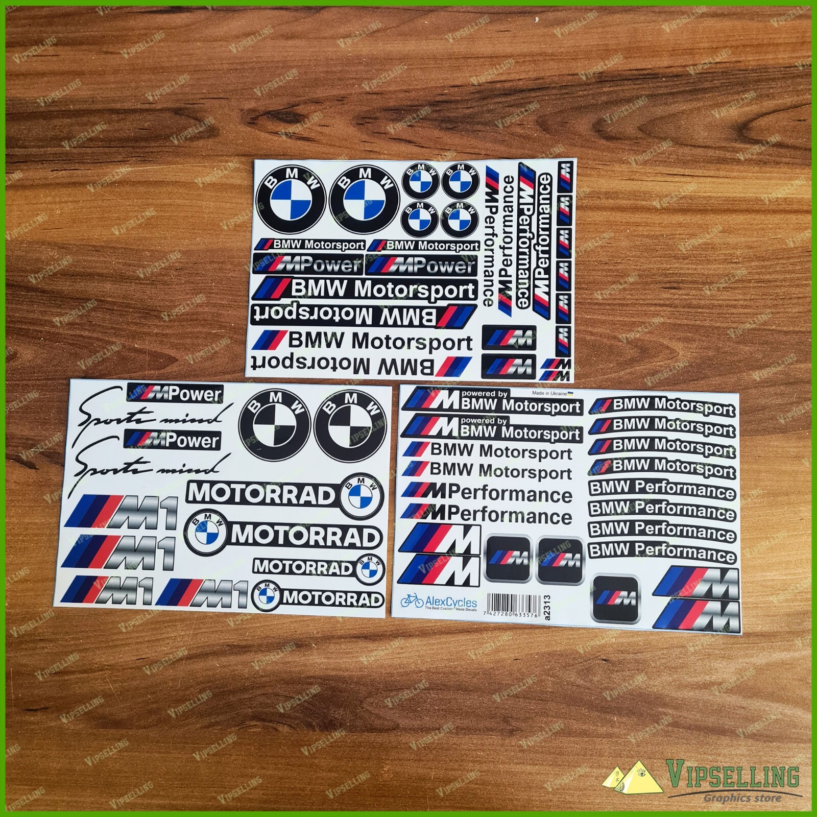 BMW Motorrad Motorsport BMW M Sport Perfomance Decals Stickers Kit | eBay