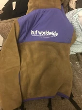 HUF WORLDWIDE BOULEVARD ANORAK PULLOVER HOODIE JACKET ELMWOOD MENS SMALL NWT