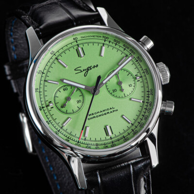 1963 Seagull Mechanical Watch Chronograph 40mm Luminous Swan neck Christmas Gift