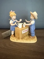 1999 Denim Days FRESH LEMONADE #15351-99 Home Interiors Porcelain Figurine
