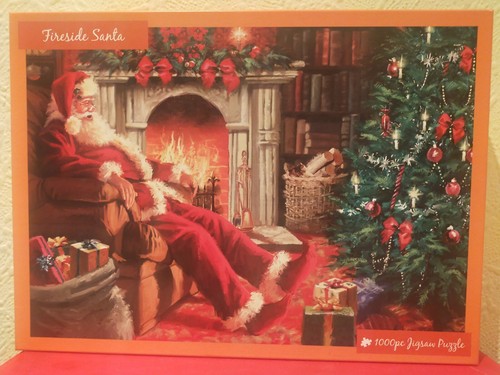 Fireside Santa 1000 Piece Jigsaw Puzzle, /Complete
