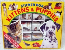Kittens  Puppies 100 Sticker Box NEW 