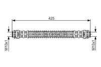 Bosch 1 987 476 330 Brake Hose For Audi Porsche VW