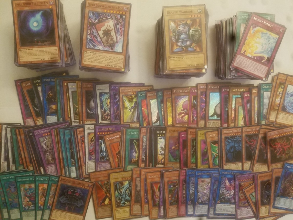Yugioh 1000+ Cards Bulk Lot Unsearched Mixed Sets Rarities holographics  Foils