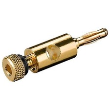 Oem Plug Banana con Connessione a Vite Placcato Oro, Nero