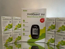 Viva Guard Diabetic Blood Glucose Test Strips QTY 400 EXP 04/2026 + Free Meter 
