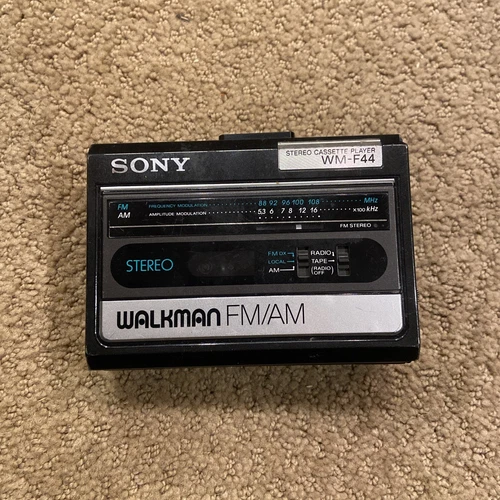 Vintage SONY WALKMAN WM-F44 Portable Cassette Player PARTS OR REPAIR