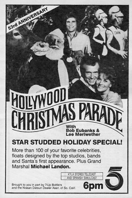 1982 TV AD's HOLLYWOOD CHRISTMAS PARADE MICHEAL LANDON GRAND