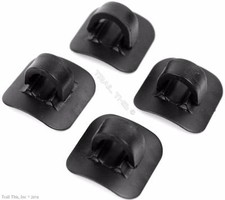 4 Jagwire Alloy Bike Housing Hose Cable Guides 3M Stick-On w/ C-Clips Black