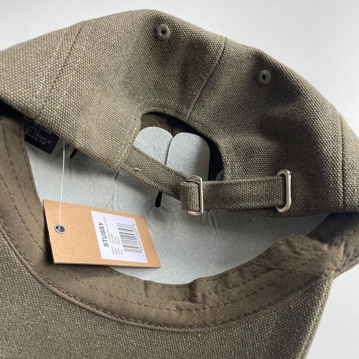Stussy Japan Canvas Big Logo Strap Back Hat Rare Olive Rare Stussy Japan Canvas Big Logo Strap Back Hat Rare Olive Rare