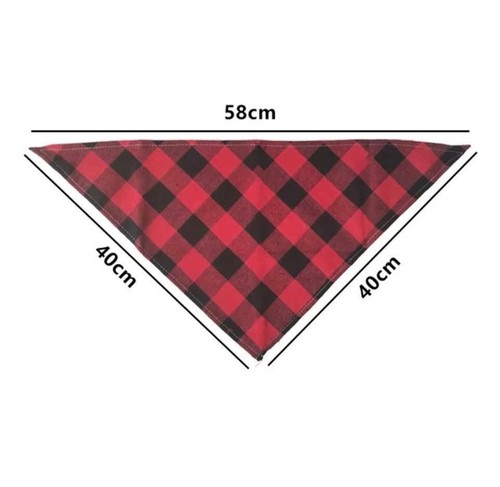 Dog Neckerchief Bandanna Neck Scarf Tartan Check Cotton Fur Baby UK Seller - Picture 3 of 21