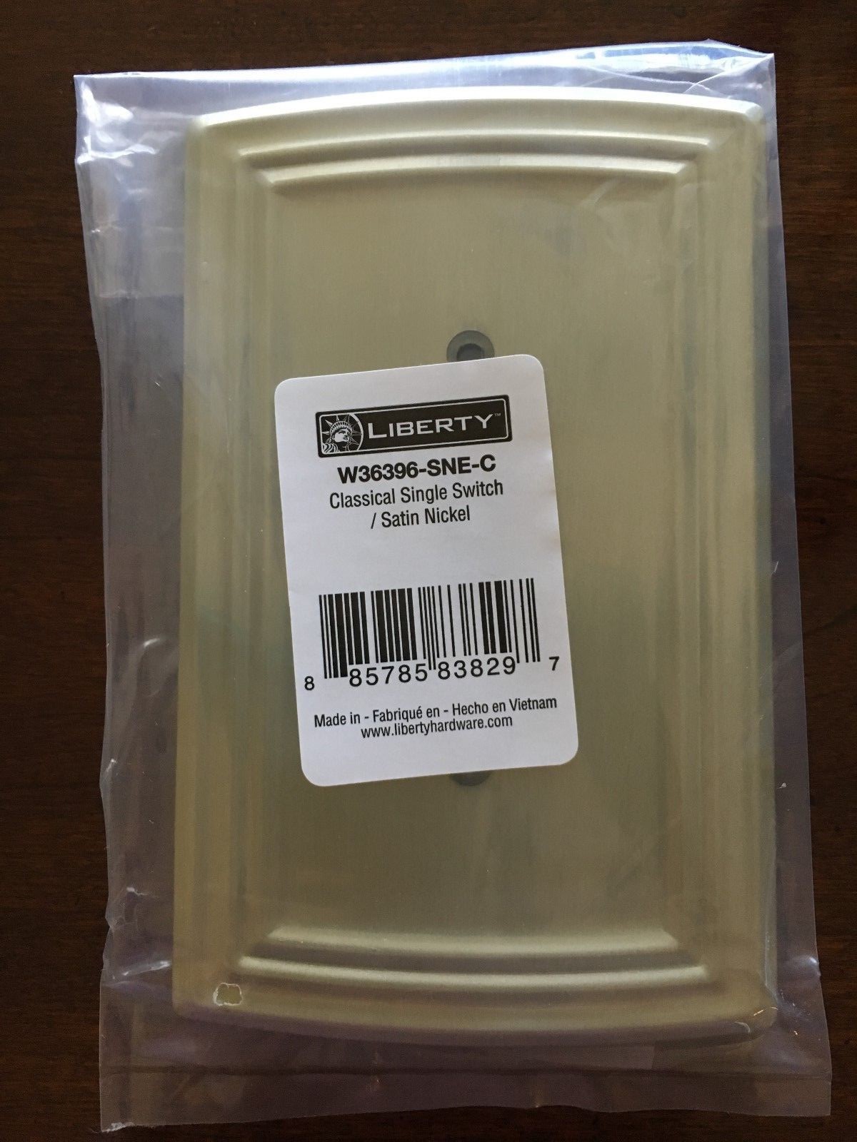 LIBERTY CLASSICAL SINGLE SWITCH TOGGLE SATIN NICKEL WALL PLATE FREE SHIPPING