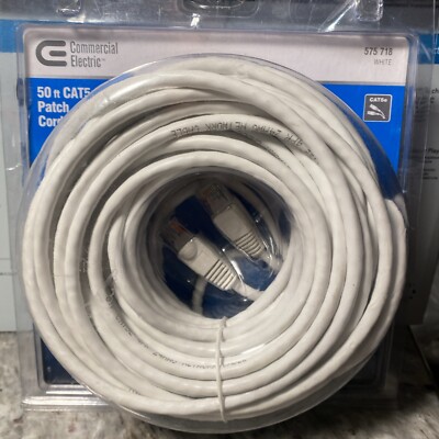 Commercial Electric 50ft Patch Cord/ Ethernet Networking Cable (Cat5e  575718)