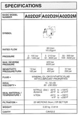STERLING A02D2HZ-N CARTRIDGE PRESSURE REGULATION VALVE