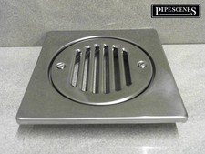 McALPINE FGTOP6SS Stainless Steel Wetroom Gully Trap Top 150mm w/ Removable Grid