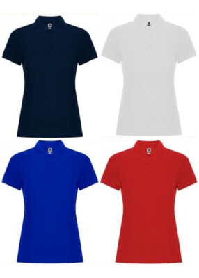 Roly Damen Poloshirt T-Shirt Tee Polo Shirt Polohemd Oberteil Kurzarm Top Basic 