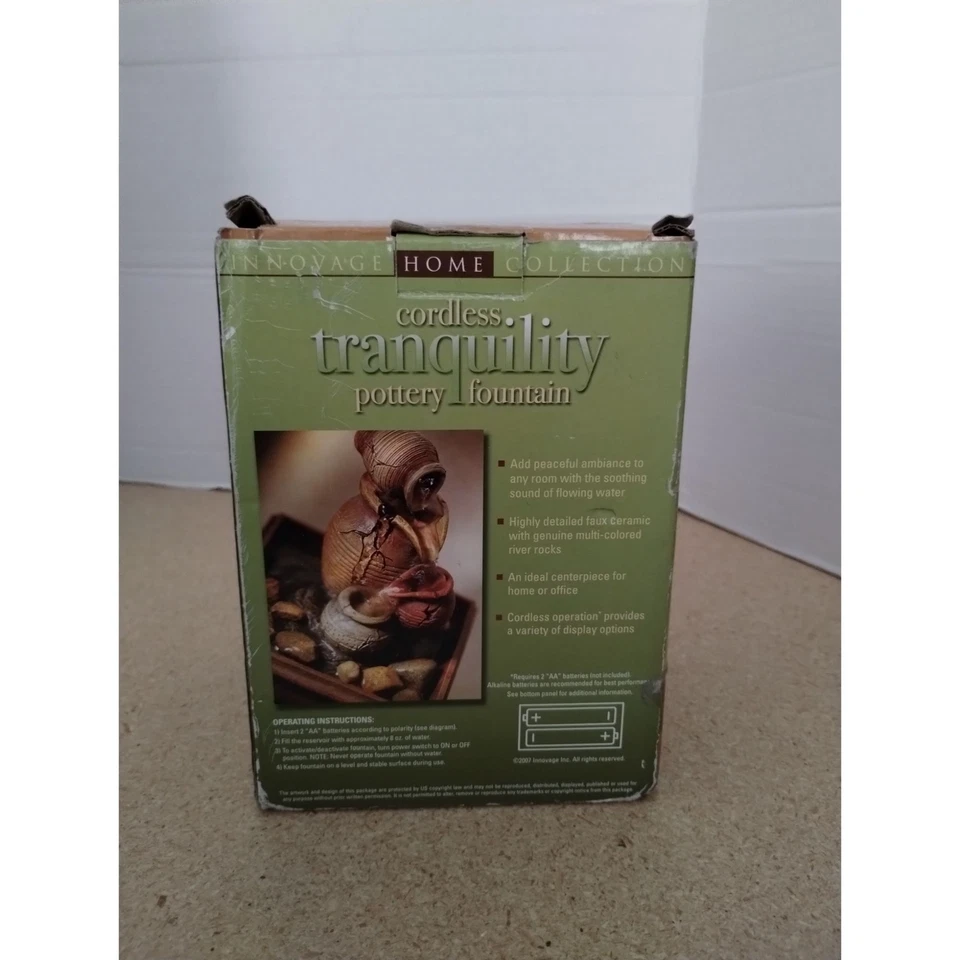 Cordless Tranquility Pottery Fountain Innovage Home Collection - Image 4 of 4