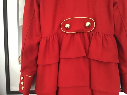 Atmosphere scarlet red double breasted military style jacket size 8 new - Picture 5 of 5