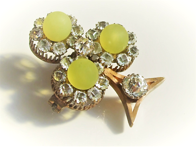 Superbes Boucles D'oreilles Anciennes En Or 18K Avec Pierre Blanche - Milieu XIXe Siècle