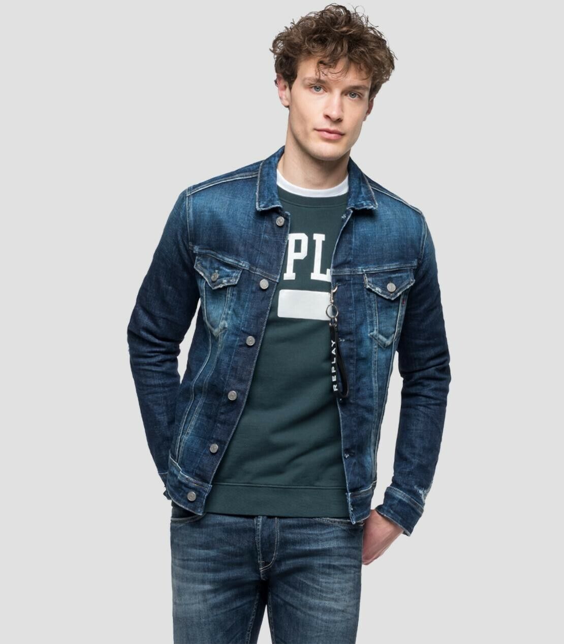 Replay - Veste en Jean Homme Dark Blue