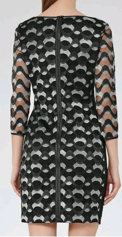 REISS Mirte Shift Dress Size 6 - Image 4 of 4