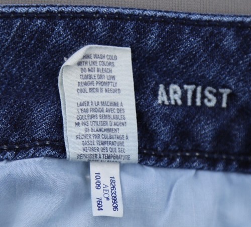 Jeans donna 2009 American Eagle artista stretch basso svasati taglia 6 (Msr 31x31) - Foto 5 di 9