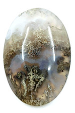 44.5ct Natural Moss Agate Oval Cabochon Landscape Untreated, Unheated