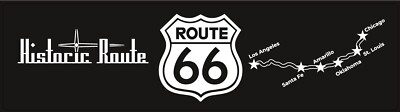 Historic Route 66  Aufkleber 30 x 10 cm Logo - Chicago to Los Angeles