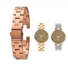 14mm Stainless Steel Watch Band Strap For Garmin Lily Rose Gold Bracelet  Tool