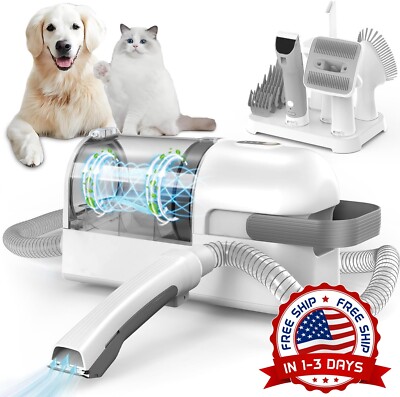 Kit Aseo Aspiradora Para Pelo De Perros Mascotas Cortapelos Vacio  Profesional US