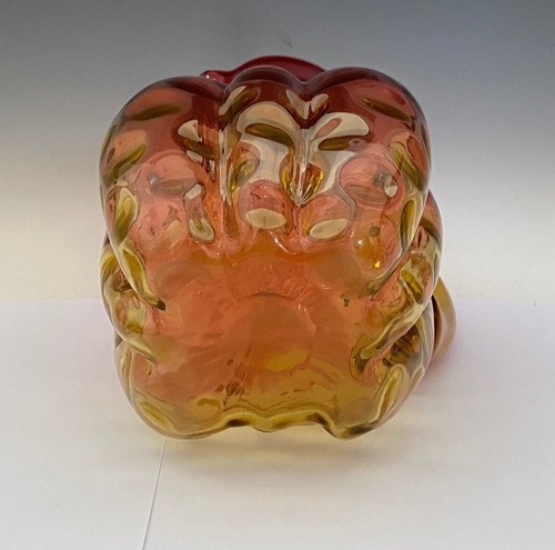 Antique Ruby Cranberry Amberina Blown Glass Coinspot Phoenix Pitcher - Picture 6 of 6