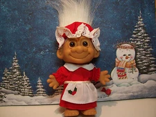 CHRISTMAS GRANDMA / MRS CLAUS - 5" Russ Troll Doll - NEW IN ORIGINAL BAG