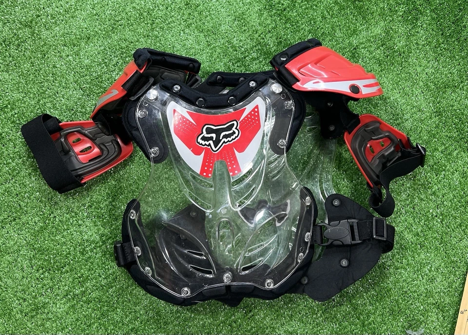 Fox Racing R3 Roost Deflectors Red Youth Chest Protector Size Small - Image 4 of 4