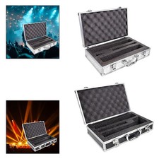 Cordless Microphone Case Portable Sturdy with Pre Cut Foam Mic Carrying Case