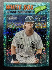 CHASE MEIDROTH RARE TOPPS HERITAGE AQUA SPARKLE CARD CHICAGO WHITE SOX MINT