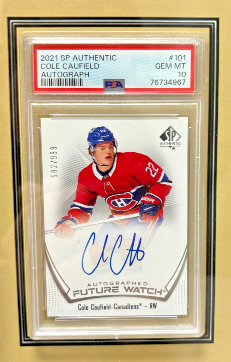 Cole Caufield Signed Montreal Canadiens Framed Hockey Jersey With