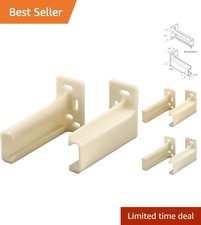 R 7265 Drawer Track Back Plate, 3/8 In. x 1 In., Plastic, Off-White 1 Pair