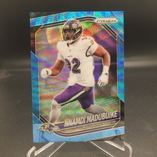 Nnamdi Madubuike 2025 Panini Prizm Blue Wave 22 #/230 Baltimore Ravens