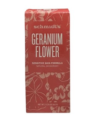 Schmidt s Geranium Flower Natural Deodorant Sensitive Skin Formula 3.25oz