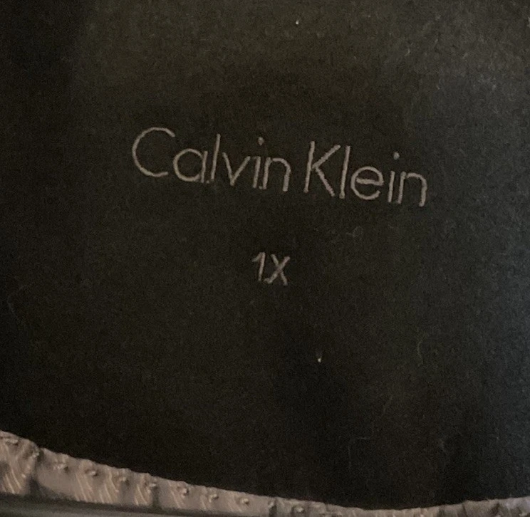 Abrigo de mujer Calvin Klein talla 1X negro mezcla de lana forrado con doble botonadura Foto 3 de 4