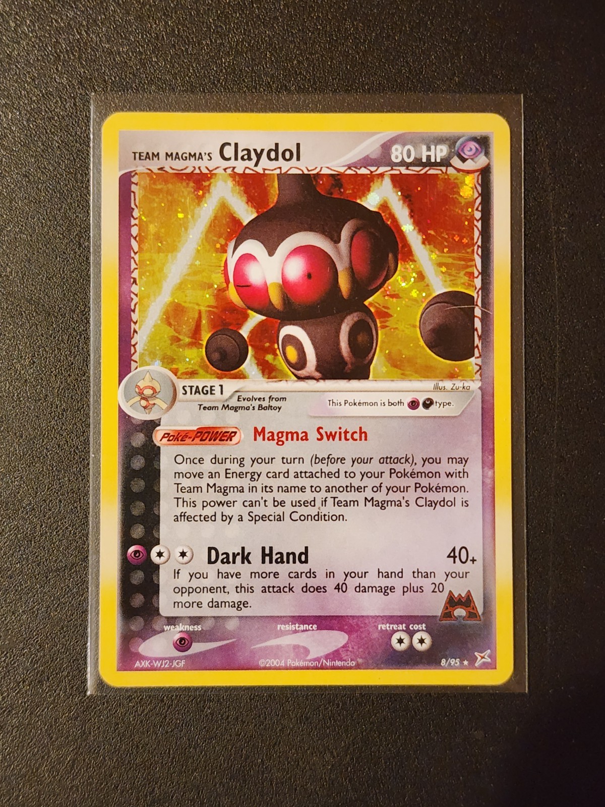 Team Magma's Claydol 8/95 Team Magma vs Team Aqua Holo NM Pokemon Card